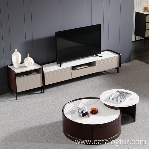 Modern livingroom furniture wooden TV stand coffee table side table for minimalism